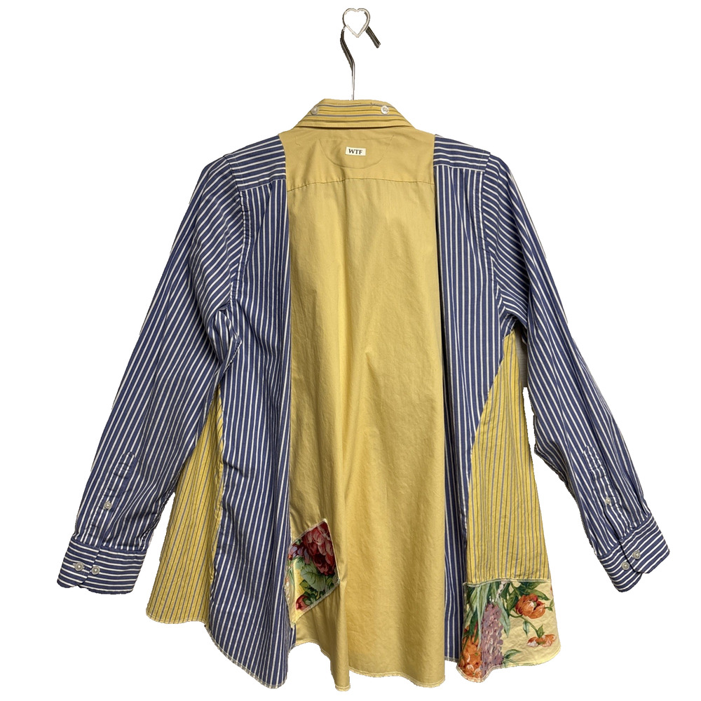 Bohemian Paris Rags Women's Unique Multicolor Button Long Sleeve Shirt - 1X - 2X - Picture 2 of 16